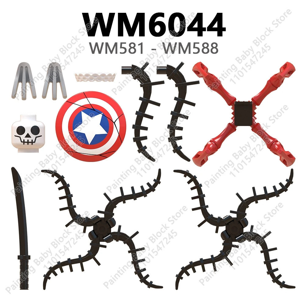 ใช้งานร่วมกับ Action Figure อะไหล่อิฐ Wm581 Wm582 Wm583 Wm584 Wm585 Wm586 Wm587 Wm588 Wm Building Bl