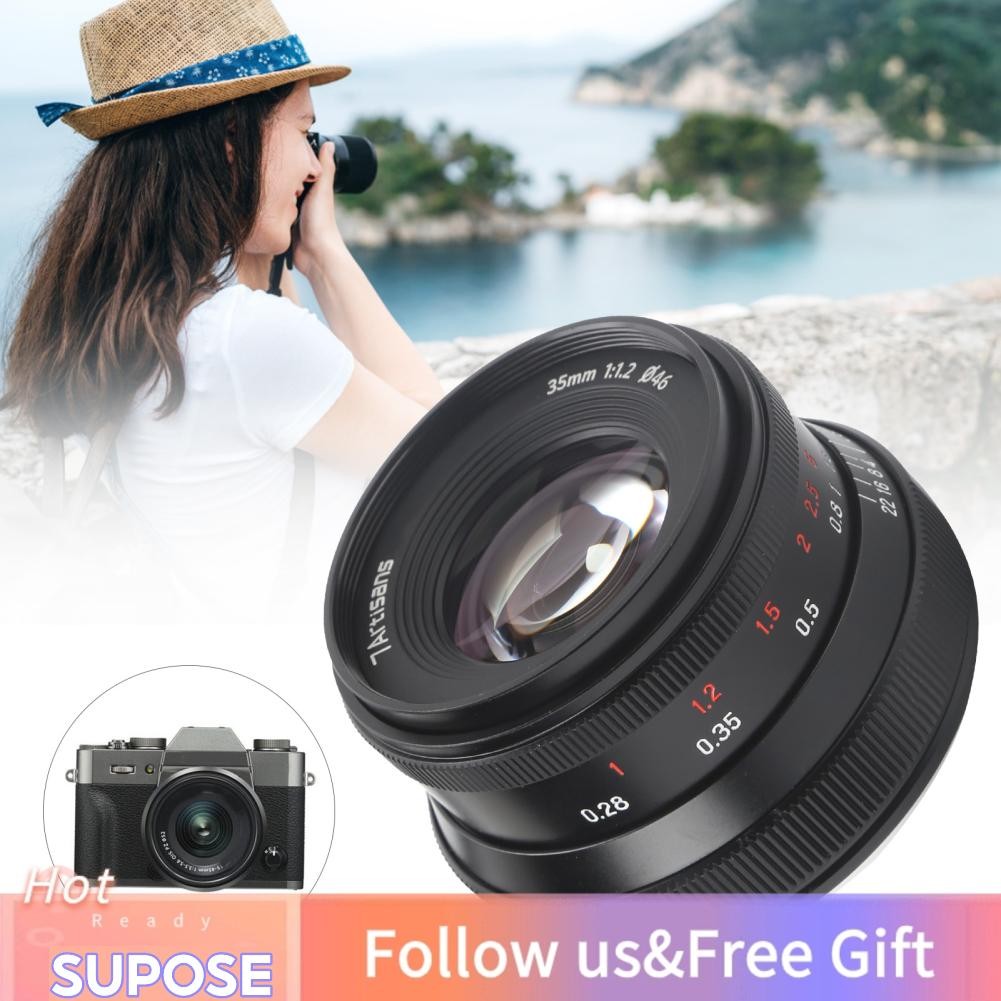 Supose Supose 7artisans 35mm F1.2 II เลนส์รูรับแสงขนาดใหญ่สำหรับ Fujifilm XT4/XS10/XT3/XT30 FX กล้อง