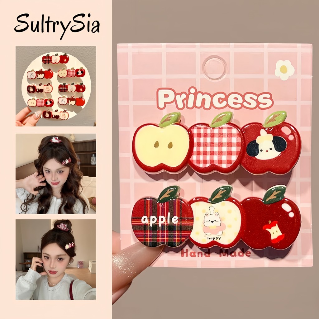 SultrySia สับติดผมแอปเปิลการ์ตุนน่ารักสาหรับผู้หญิงฤดูใบไม้ร่วง สินค้าราคาพิเศษ "VO-6"