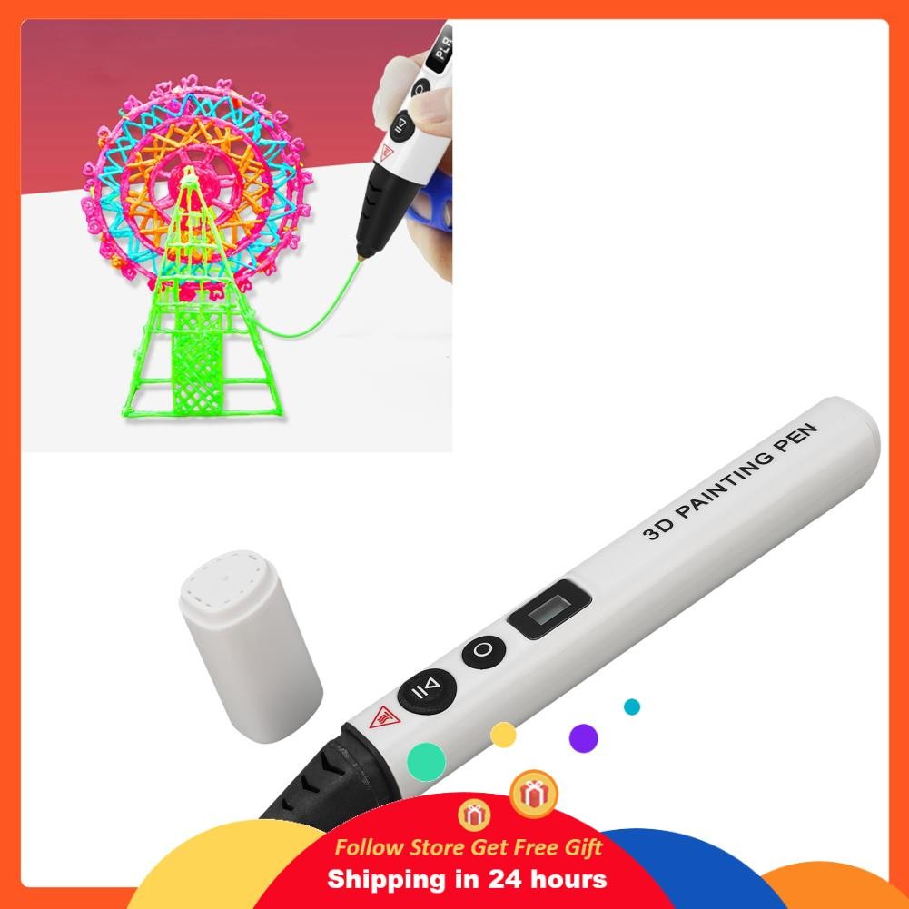 Supergoodsales การพิมพ์ 3 มิติปากกาตามหลักสรีรศาสตร์ 39in ความยาว 190-220 ℃ USB อุณหภูมิสูง LCD พร้อมวัสดุสิ้นเปลืองสำหรับ PLA