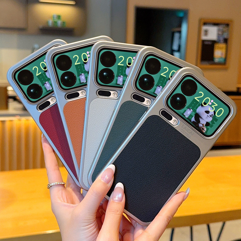 สําหรับ Xiaomi 17 Pro Max, 17 Pro Case ELVEV หนังลายลิ้นจี่หรูหรา + กรอบไฟฟ้าฝาครอบ PC แบบแข็ง