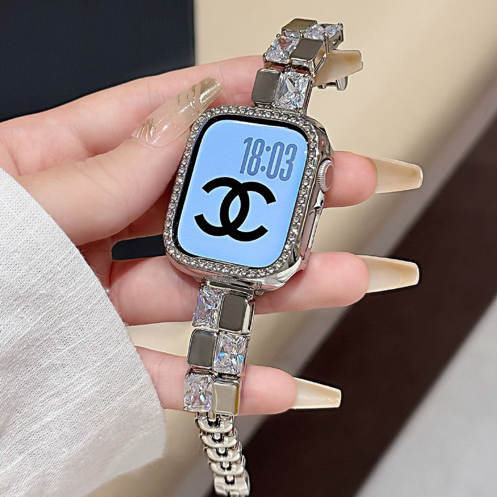 Cool High-End Feel Small Ice Cube Zircon Strap S10 98