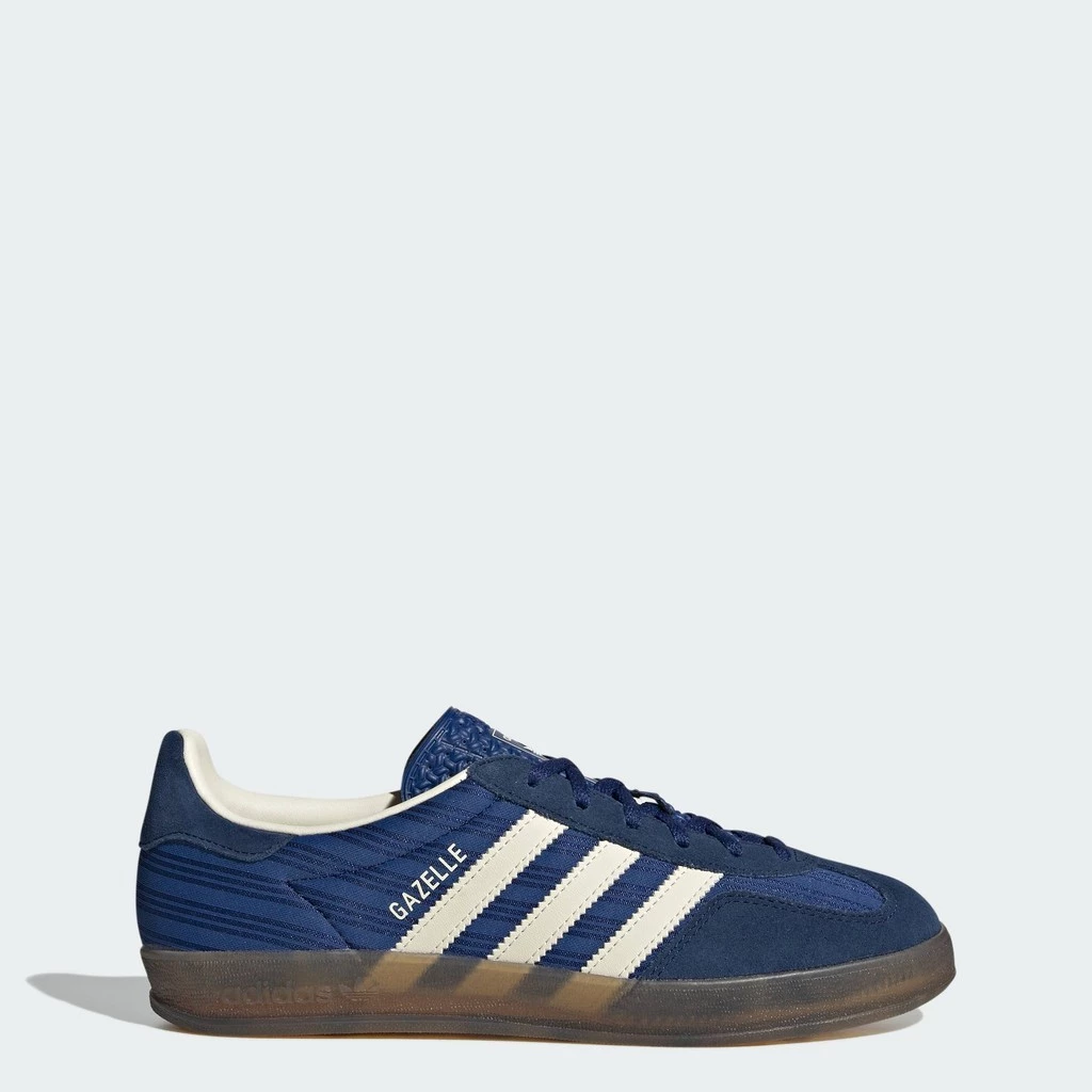 adidas ไลฟ์สไตล์ รองเท้า Gazelle Indoor ผู้หญิง สีน้ำเงิน JS1410