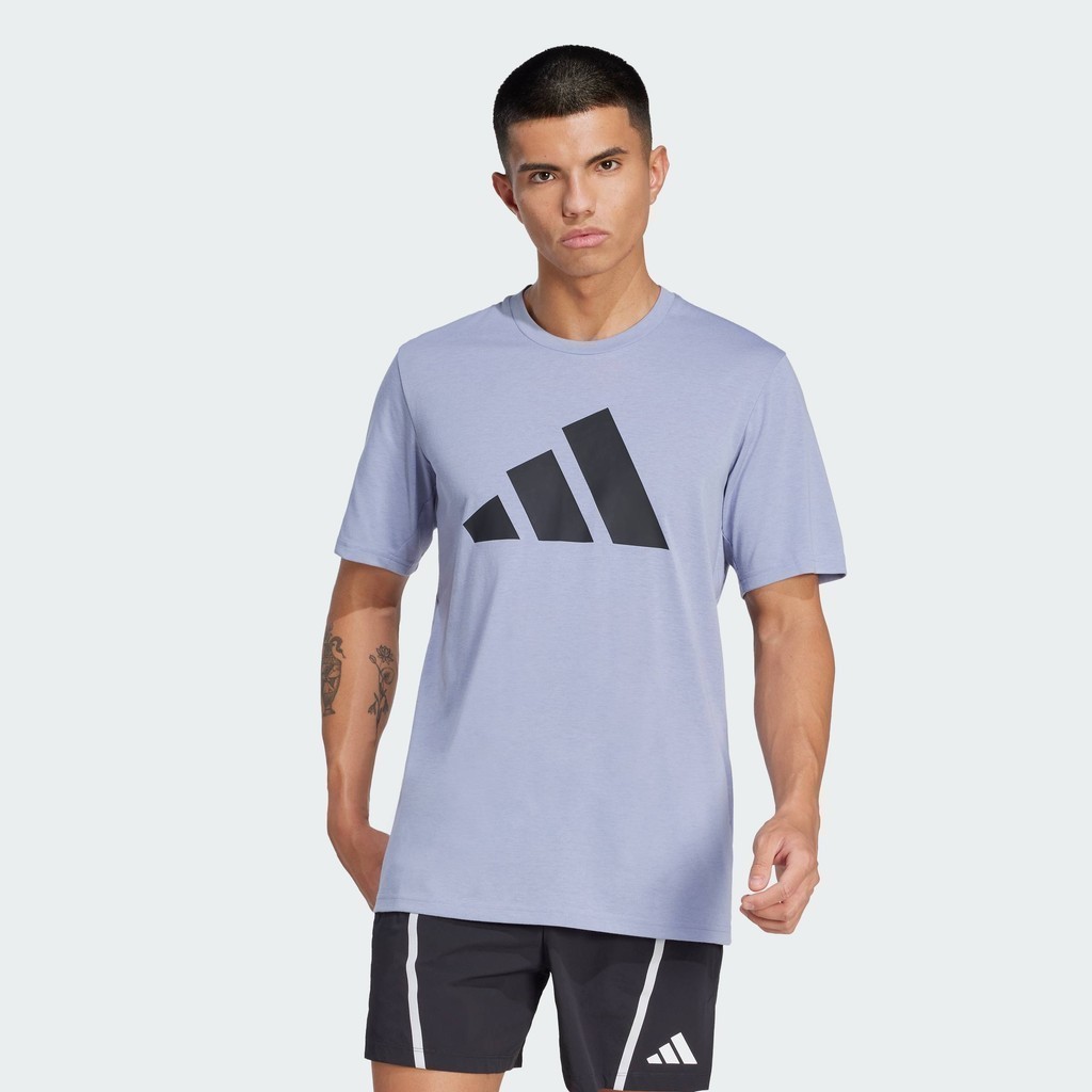 adidas Gym & Training เสื้อยืดเทรนนิง Train Essentials Feelready Logo ผู้ชาย สีเทา JC5341
