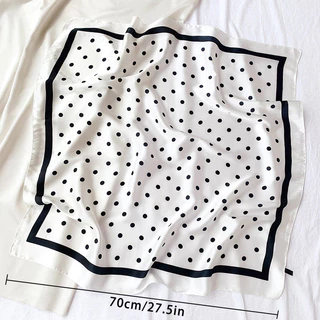 [พร้อมส่งจากไทย] Polkadot style ผ้าโพกผมลายจุดผ้าผูก ขนาด ผ้าลายจุด ผ้าโพกผม 70cm