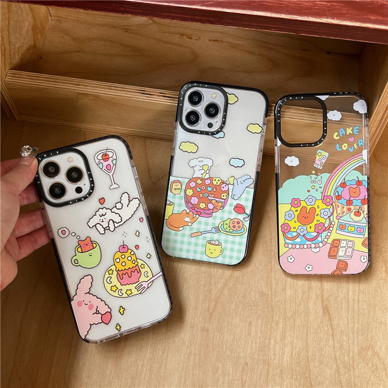 CAPASHIP กรณีโทรศัพท์อ่อนสําหรับ IPhone 17 Pro MAX 11 12 13 14 15 16 MAX Air MIni Puls ปลอกขนมหมีกระ