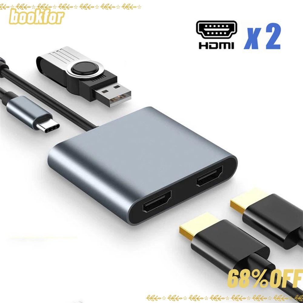 BOOKFOR USB C Hub Phone PC Laptop Adapter Docking Station