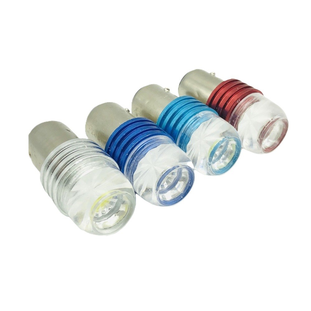 ไฟท้ายกระพริบ มอเตอร์ไซค์ ขั้วกลม2จุด กระพริบ5ครั้ง แล้วก็หยุด1157 6W 12v 1หลอด