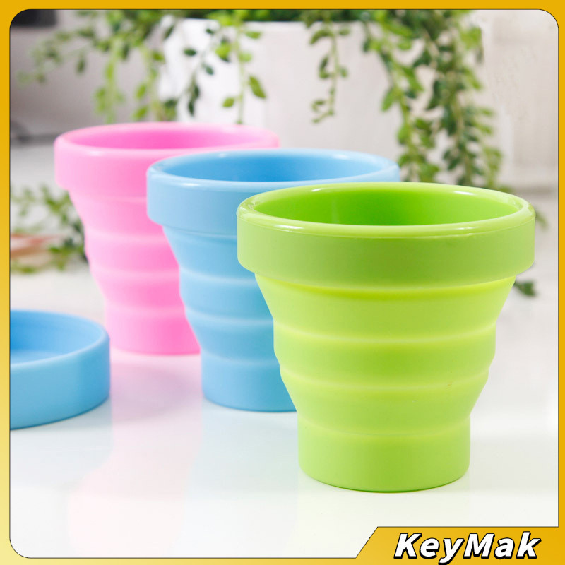 KeyMak แก้วน้ำพับได้, แก้วน้ำซิลิโคน ถ้วยยืดไสลด์ silicone folding cup