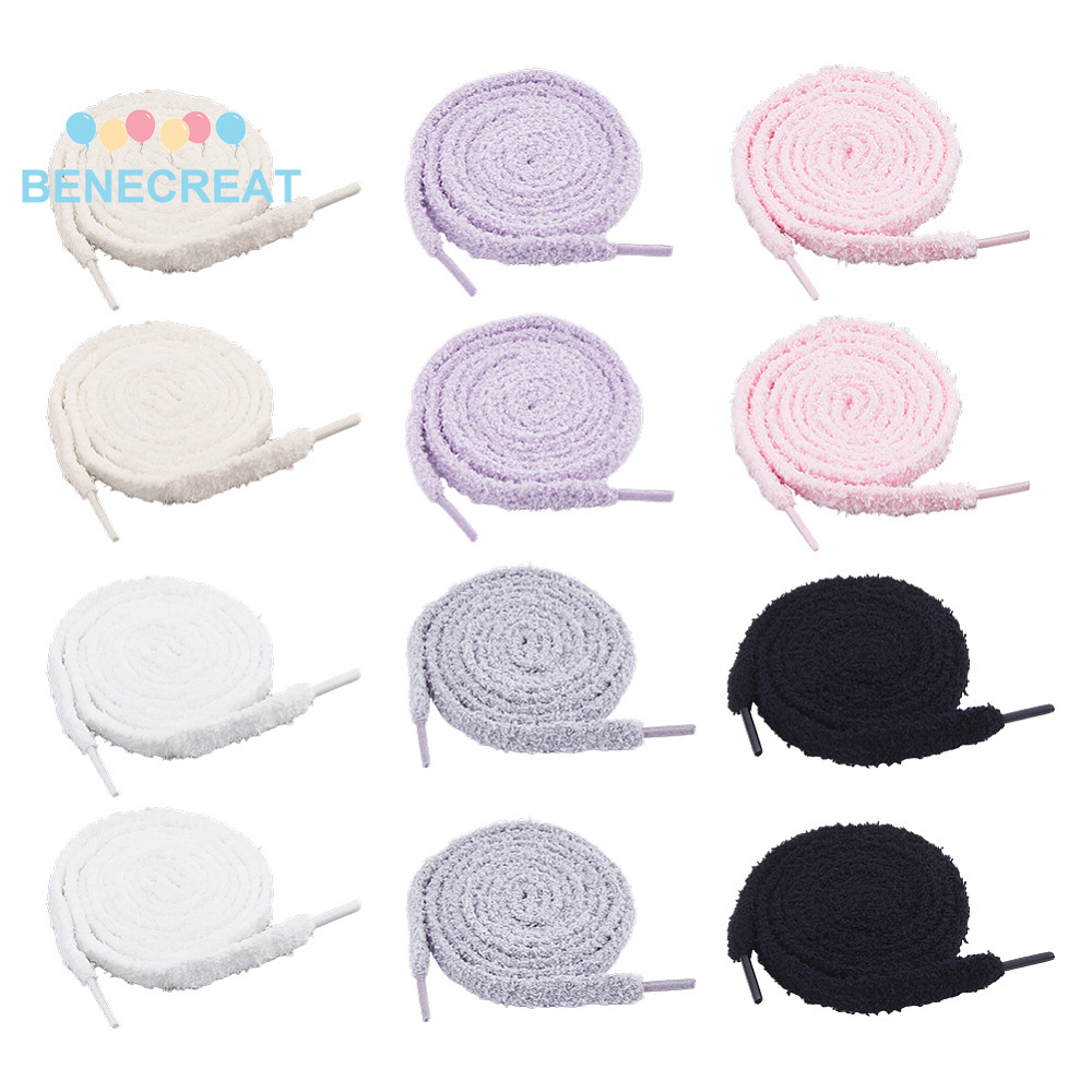 เชือกผูกรองเท้า Fuzzy โพลีเอสเตอร์ 6 สี ขนาด 1200 mm x 3.5 mm เปลี่ยนสไตล์ได้ง่ายๆ