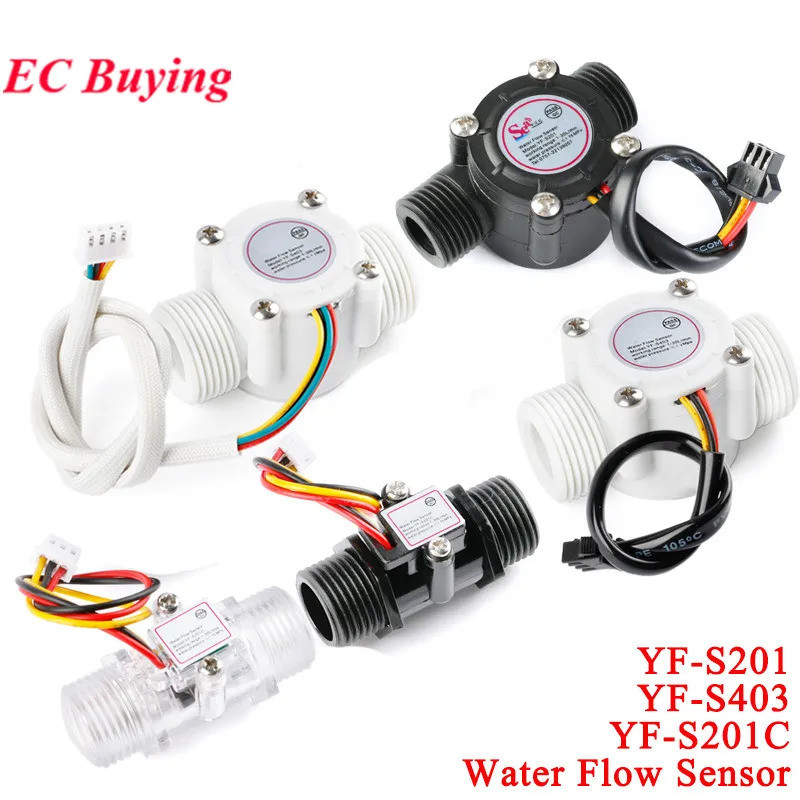 เซ็นเซอร์การไหลของน้ํา Flowmeter Hall Flow สวิทช์ 4/6 จุด G1/2/3/4 ควบคุมน้ํา 1-30L/min 1.75MPa 2.0M