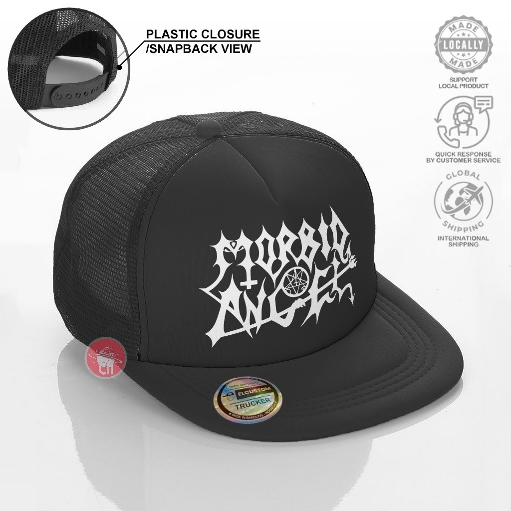 Morbid Angel - Death Metal หมวกแก๊ป Trucker/Mesh/Baseball สไตล์ Distro ของแท้ ลายวงเมทัล