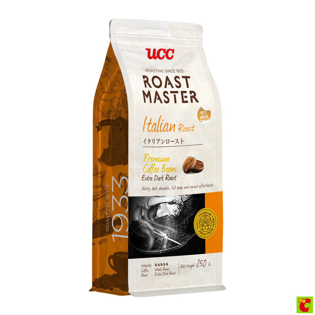 ยูซีซี โรสต์ มาสเตอร์ กาแฟคั่วชนิดเมล็ด อิตาเลียน โรสต์ 250 ก.