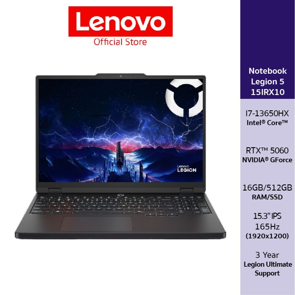 Lenovo Legion 5 15IRX10(83LY00HGTA)Notebook Gaming Intel Core i7-13650HX RTX 5060 RAM 16GB SSD 512GB