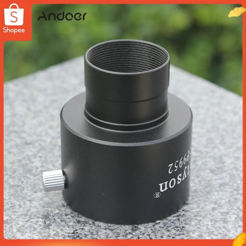 Andoer Andoer กล้องโทรทรรศน์ดาราศาสตร์อะแดปเตอร์ Mount 1.25IN อลูมิเนียมอัลลอยด์สำหรับฉาก