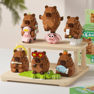 เลโก้ Capybara บล็อกตัวต่อเลโก้ ของเล่นบล็อกขนาดเล็ก เสริมการเรียนรู้และเติมเต็มจิตนาการ