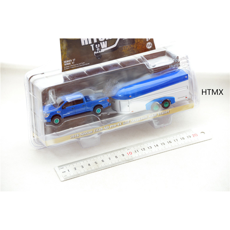 Green Light绿光 1:64 2018 Nissan titan XD PRO 4X & MK2 拖车