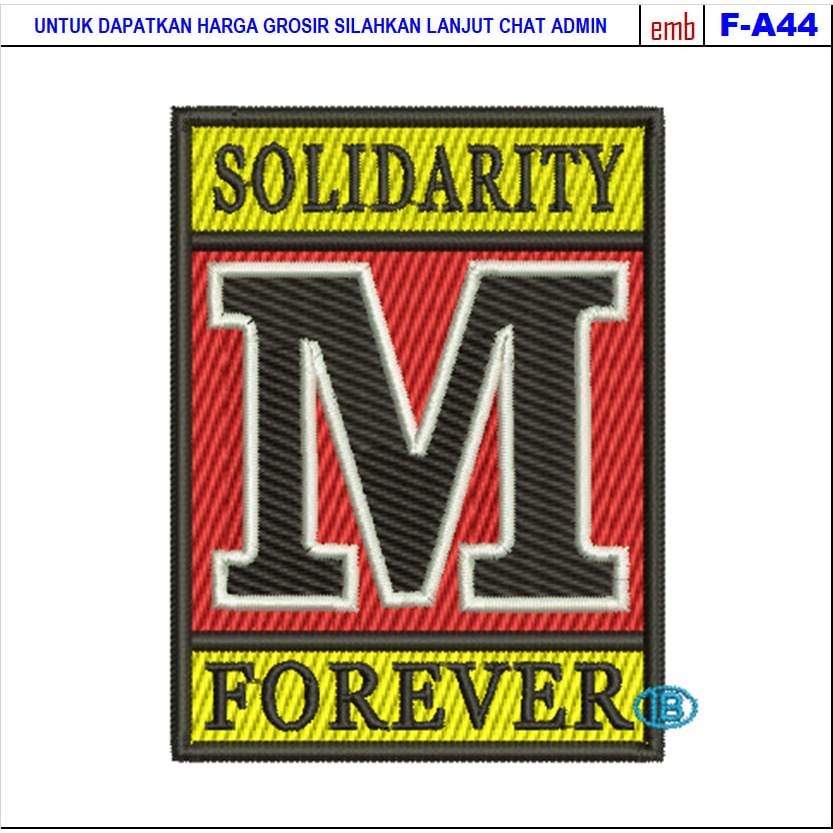 HERO- Patch เย็บปักถักร้อยโลโก้ A-F44 Solidarity Forever โพลีเอสเตอร์
