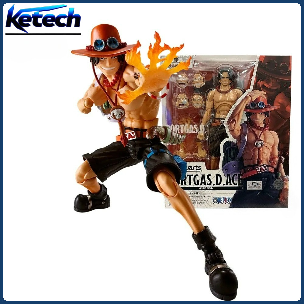 SHFiguarts ACE SHF PORTGAS D ACE Fire Fis ในสต็อกอะนิเมะ Action Collection Figures ของเล่น