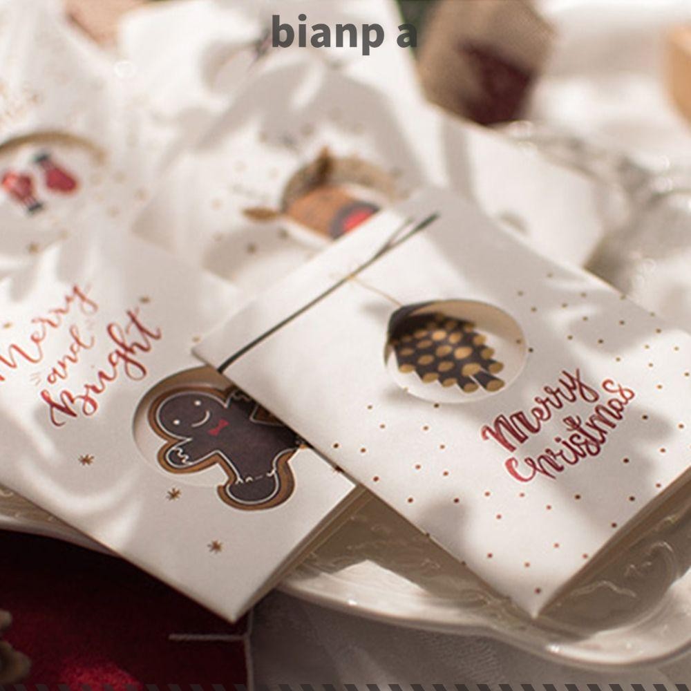 BIANPA Christmas Greeting Card ปี Wishes Card Stickers Best Wishes