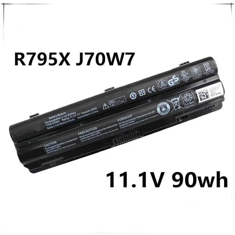 R795X 11.1V 90wh แบตเตอรี่แล็ปท็อปสําหรับ DELL XPS 14 15 17 L401x L501x L502x L701X L702X J70W7 R795