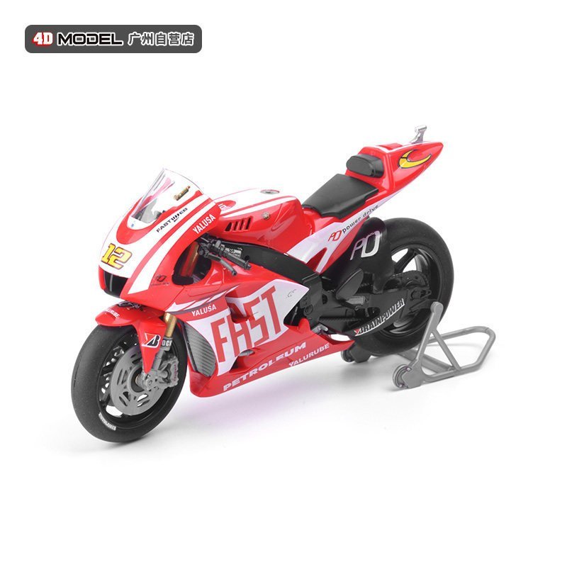 ของแท้ 4D Assembly 1/18 คลาสสิก YZR-M1 รถจักรยานยนต์ Racing รุ่นจําลองโครงสร้างภายในรายละเอียดประกอบ