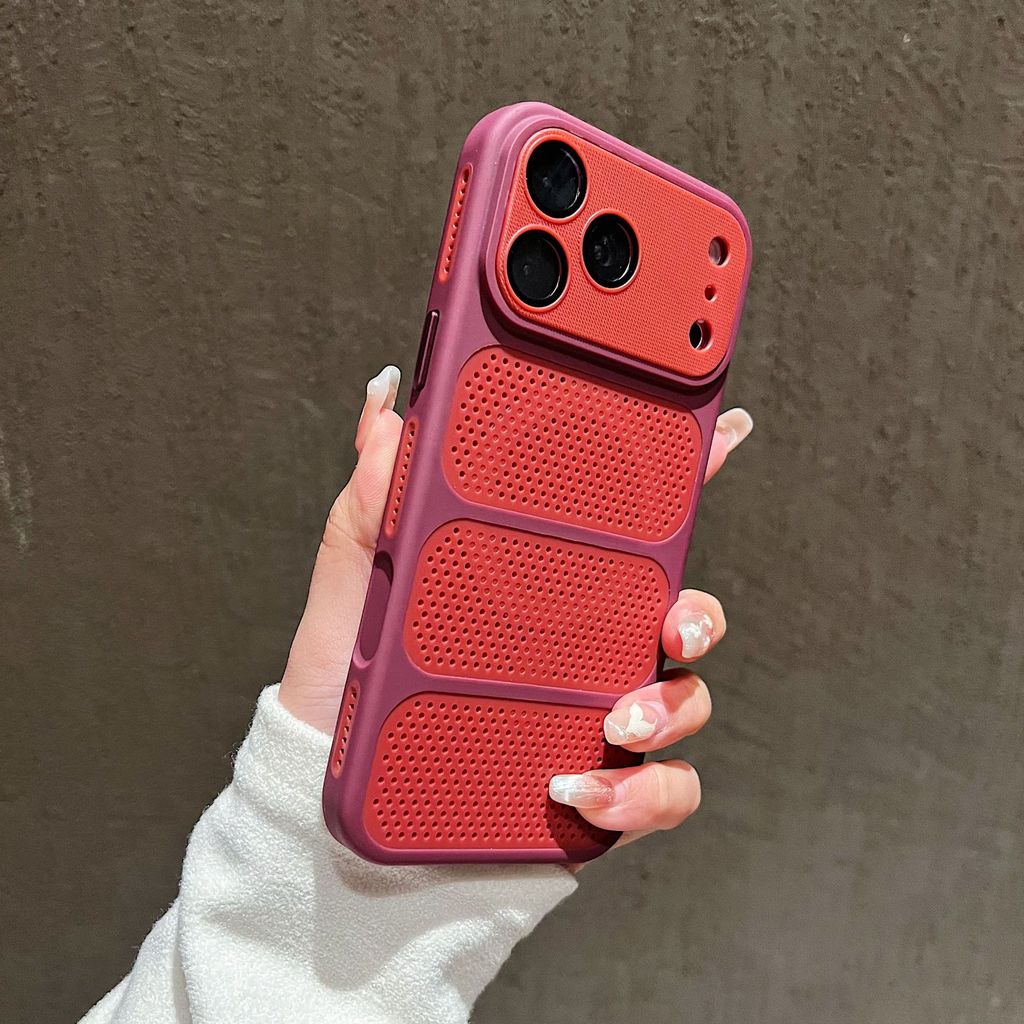 เหมาะสําหรับ แอปเปิล 17โปรแม็กซ์ เคสโทรศัพท์รังผึ้งกระจายความร้อนแม่เหล็กเลนส์ พีซี ไอโฟน16/15/14โปรแม็กซ์ กันกระแทกป้องกัน
