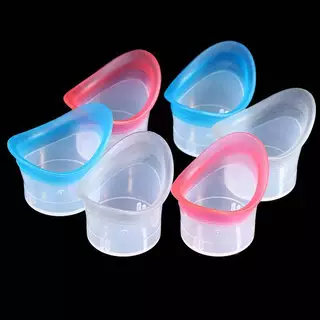 [ใหม่] 2 ชิ้น Eyewash ถ้วยซิลิโคน Resuable Soft Eye Bath Cup ถ้วยล้างตา [TH]