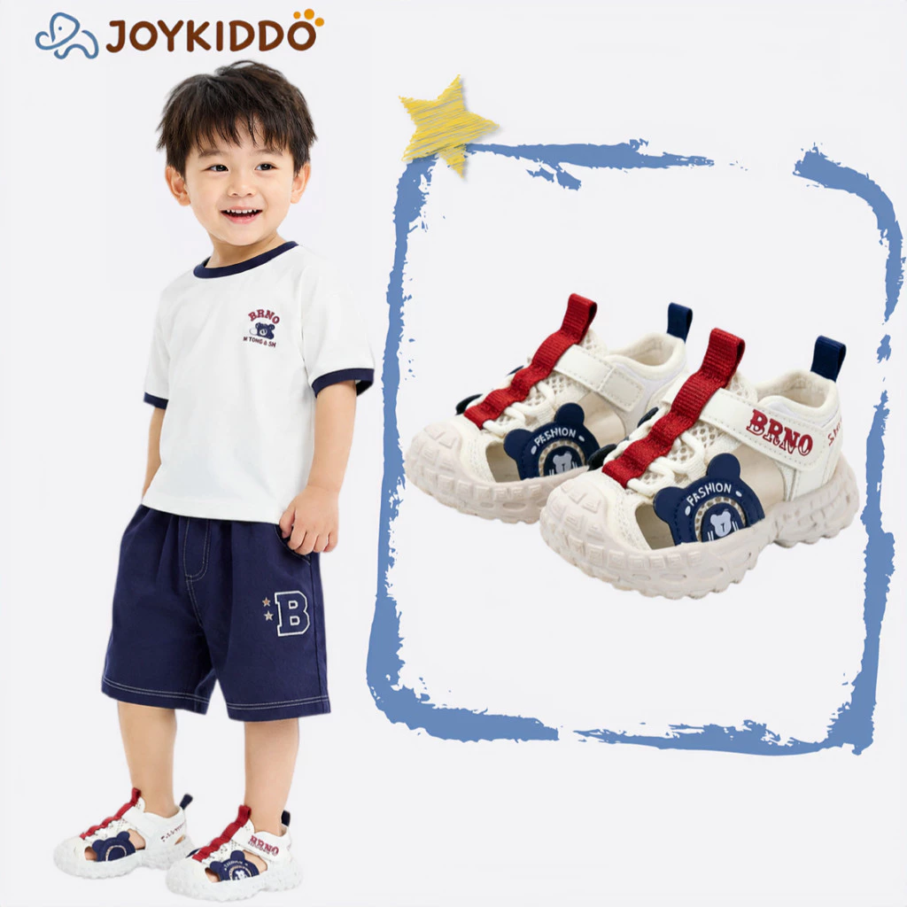 ฤดูร้อนสไตล์ใหม่ชายหญิงเด็กเด็กเด็กทารกนุ่มSoled Casual Toe-Covered รองเท้าแตะสุทธิรองเท้าชายหาด