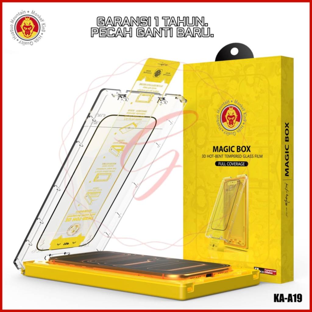 TEMPERED GLASS KA-A19 MONKEY KING สําหรับ IPHONE 16 PRO 16 PRO MAX 17 17 PRO 17 PRO MAX 18 18 PRO 18