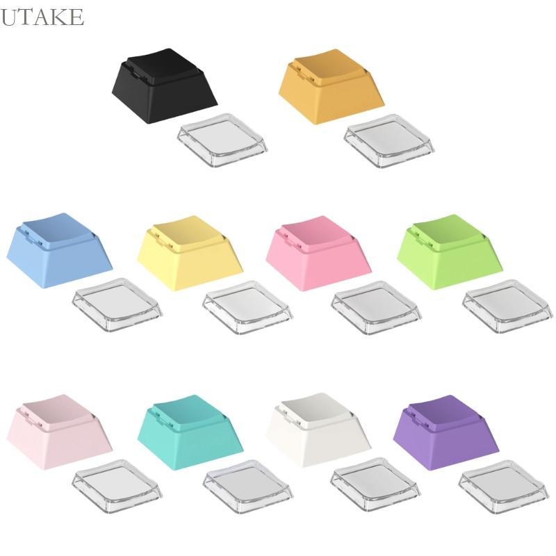 Utake 8PCS Cheey Profile Keycaps สําหรับคีย์บอร์ดแบบกลไก PBT + PC Keycap 1U ชุดปุ่มกด