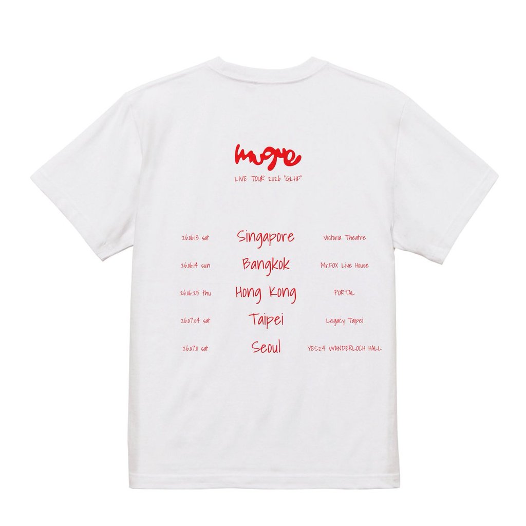 เสื้อยืดทัวร์คอนเสิร์ต "GLHF" ปี 2026 ของวง muque จากญี่ปุ่น – เสื้อยืดลายกราฟิก ผ้าฝ้าย 100% สวมใส่