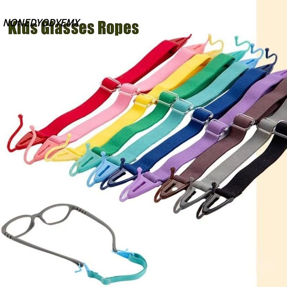 NONDYOMX สายคล้องแว่น, สายปรับได้แว่นตาสายรัด, ทนทาน Anti-Slip Elastic Cord Anti-Drop แว่นตาหัว Band ชายหญิง