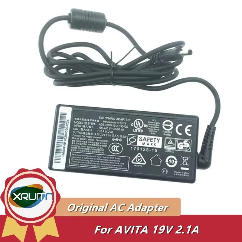 Original AC Adapter Charger สําหรับ AVITA 19V 2.1A 39.9W ADS-40SI-19-3 19040E ADS-45SN-19-3 19040G S
