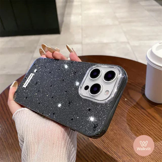 เคสกลิตเตอร์ลายจุดดำ โบว์คริสตัลติดข้าง สไตล์สาวหวาน สำหรับ OPPO Reno 16 16F 13F 15F 8T 5 11 5F 11F 10 14 14F 12 12F 6z