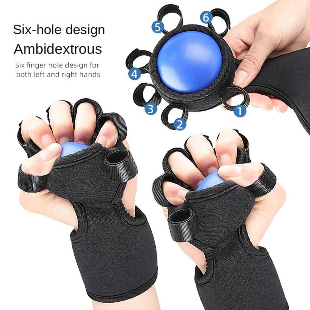 ปรับนิ้ว Gripper Power Training Hand Grip Ball พร้อมสายรัดข้อมือ Strength Exerciser Balls สําหรับผู้