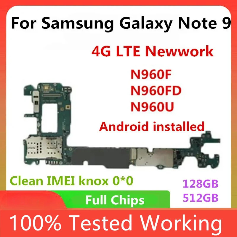 สําหรับ Samsung Galaxy หมายเหตุ 9 N960N N960F/DS N960F N9600 N960U ปลดล็อคทําความสะอาด IMEI 128GB เม