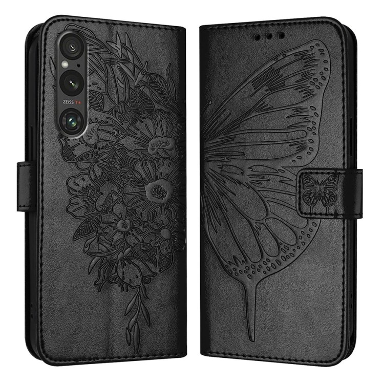 เตรียมจัดส่ง เคสโทรศัพท์หนังผีเสื้อนูนสําหรับ Sony Xperia 1 VIII/Sony Xperia 5 V/Sony Xperia 5 VI/So