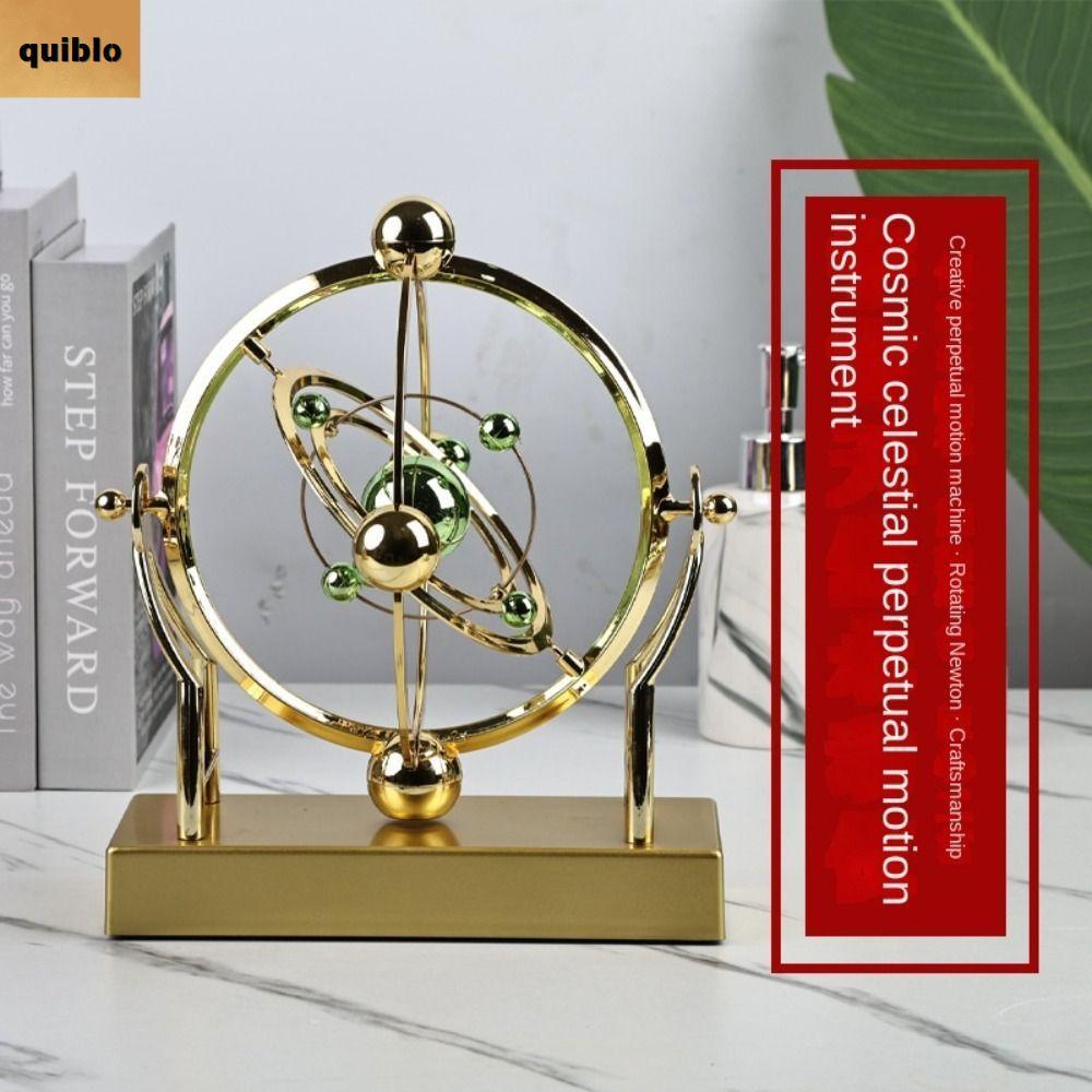 QUIBLO Celestial Orbit Perpetual Motion, แบบพกพาการศึกษา Cosmic Motion Pendulum, คุณภาพสูงพร้อมฐานหมุนประติมากรรม Planetarium Track ของขวัญ