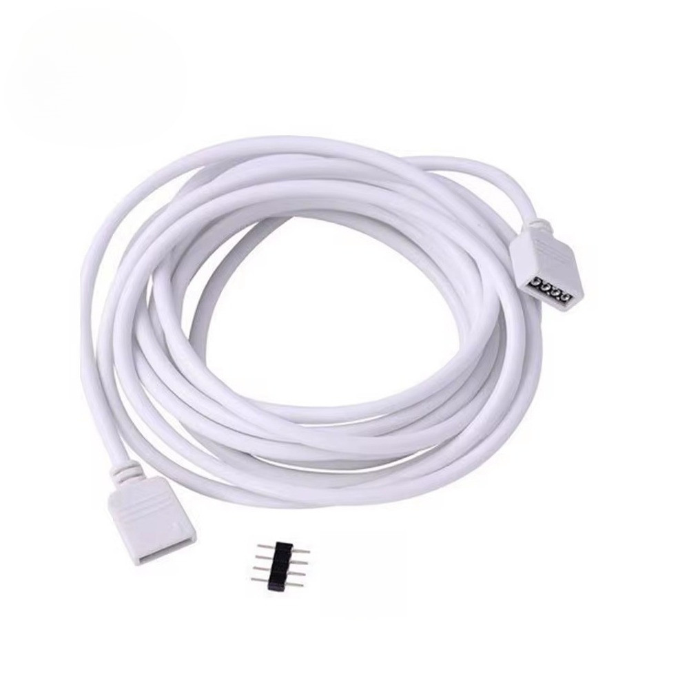 1pcs 4 PIN RGB LED connector สายไฟสายไฟ + 4pin connector สําหรับ SMD 5050 3528 RGB LED Strip light