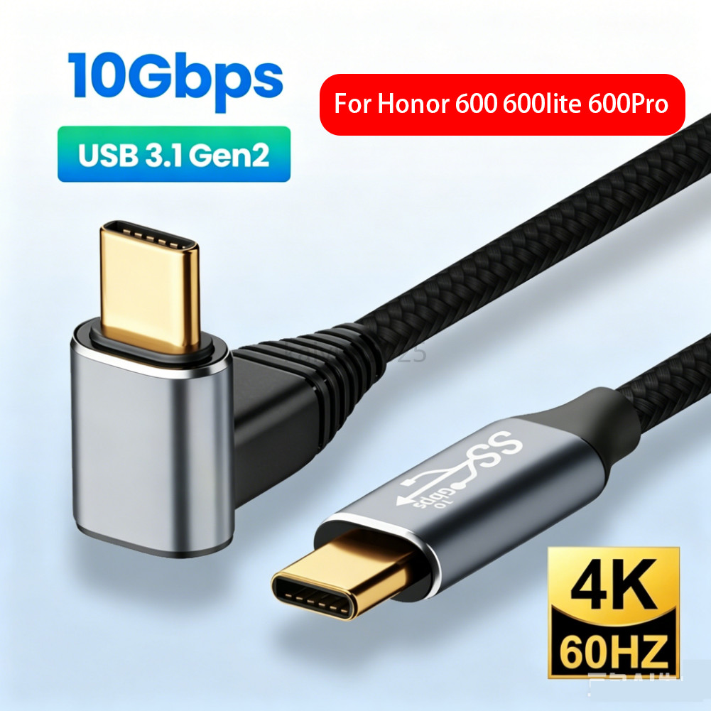KAIYUE USB C 3.1 สายประเภท C PD100W Fast Charging ชายหญิง Extender สําหรับ Honor 600 600lite 600Pro 