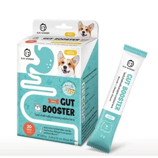 (กล่อง12ซอง) Gut Booster by Sun Wonder โพรไบโอติกสำหรับสุนัขและแมว ปรับสมดุลลำไส้