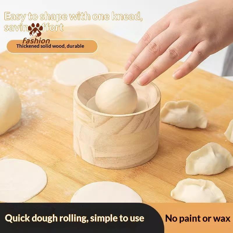 [Fas-t] ไม้ไม้ Dumpling Skin Maker Pastry เครื่องมือทรงกลม Dumpling Wrapper ผิวทําแม่พิมพ์ DIY Reusable Dough Pressing เครื่องมือ