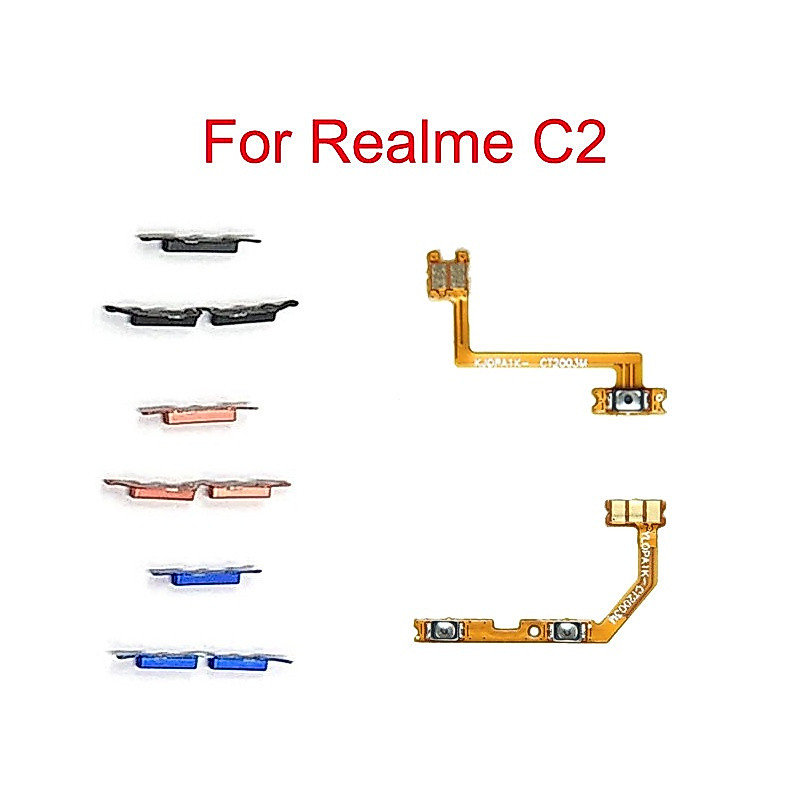 ปุ่มเปิดปิดเปิดปิด Flex และ Out ปุ่มปรับระดับเสียงด้านข้าง Flex สําหรับ Realme C2