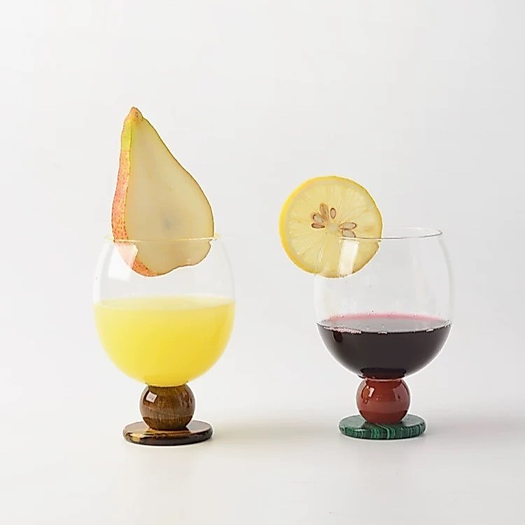 Clear the table //(พร้อมส่ง) Rock Color Wine Glass