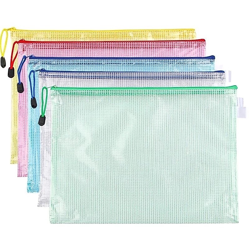 แฟ้มซิป PVC กันน้ำ ขนาด A4-A5  สำหรับเอกสารสำคัญ