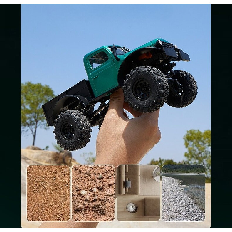 FMS 1/24 FCX24S Power Wagon S Brushless RTR รีโมทคอนโทรลรุ่นรถของเล่น FMS12401RTRGN-BLS