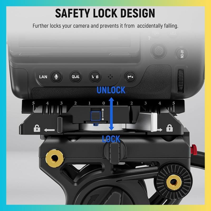 QR Plate & Clamp Kit 120 มม.ขาตั้งกล้อง Quick Release รูปที่ 6