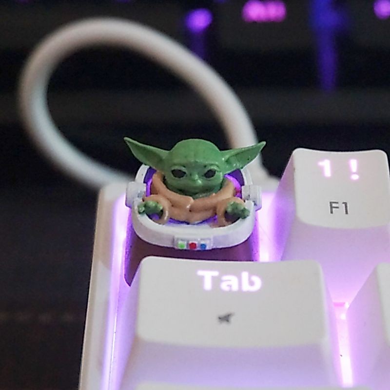 Artisan Keycaps/ ปุ่มกด Baby Yoda mandalorian starwars