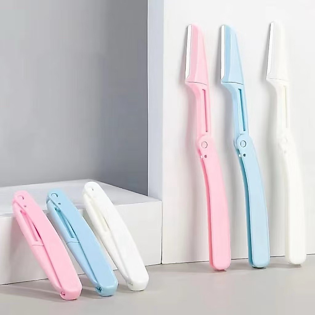 EYEBROW-FOLD🚁ที่กันคิ้ว 1ชิ้น คละสี สแตนเลสพับได้ ใช้ได้ทั้งใบหน้าและร่างกาย ที่กันคิ้พกพาสะดวก🚁
